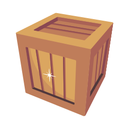 caixa de madeira Ícone
