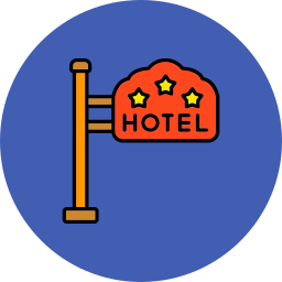 placa do hotel Ícone