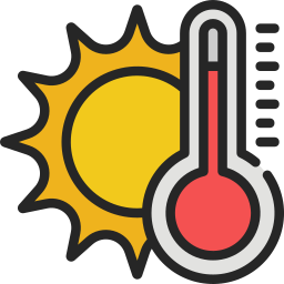 Hot temperature icon