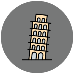 der schiefe turm von pisa icon