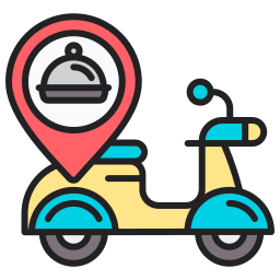 Delivery bike icon