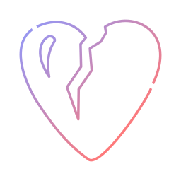 Broken heart icon