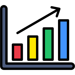 gráfico de barras Ícone