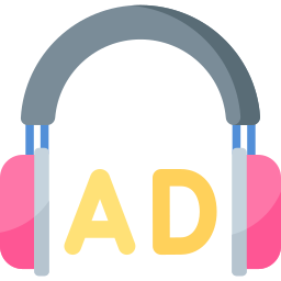 descripción de audio icono