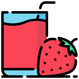 jus de fraise Icône