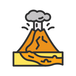 Извержение вулкана иконка