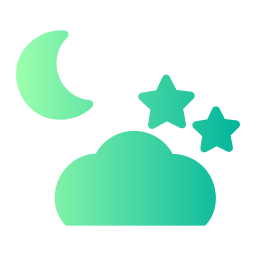 noite nublada Ícone