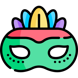 máscara de carnaval icono