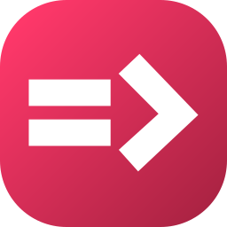 Equal to greater than symbol icon