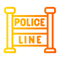 linha policial Ícone