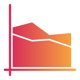 gráfico de área Ícone