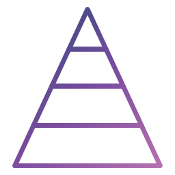 grafico a piramide icona