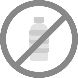 No plastic bottles icon