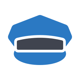gorra de policía icono