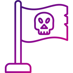 bandera pirata icono