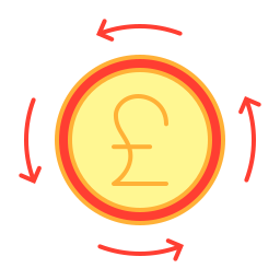 moneda libra icono