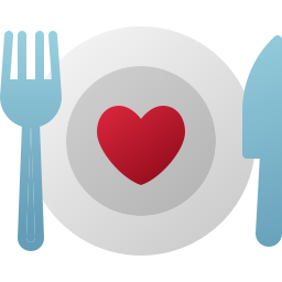 Romantic dinner icon