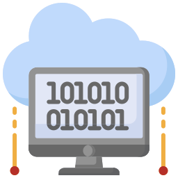 código binario icono
