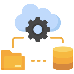 archiviazione cloud icona