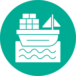 Cargo boat icon