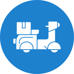 Delivery bike icon