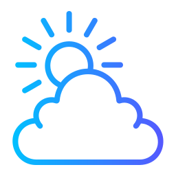 Clouds and sun icon