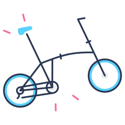 Folding bike icon