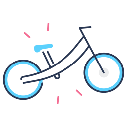 Empujar bicicleta icono