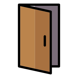 Открытая дверь иконка