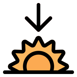 puesta de sol icono