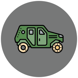 vehículo blindado icono