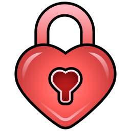 Heart lock icon