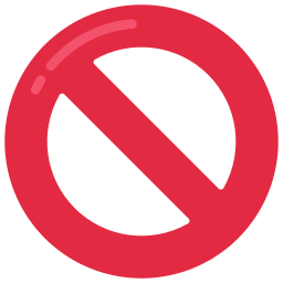 No sign icon