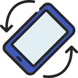 rotación móvil icono
