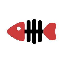 Fish skeleton icon