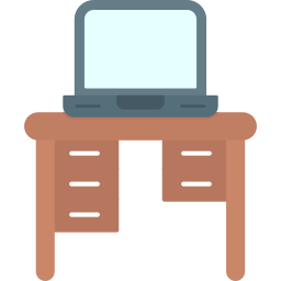 scrivania da ufficio icona