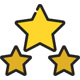 3 gwiazdki ikona
