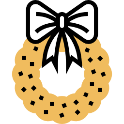 Christmas wreath icon