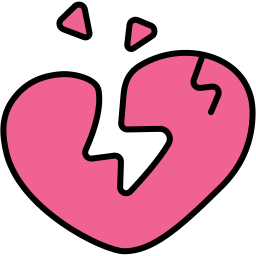 Broken heart icon