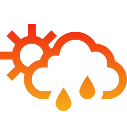 Sun cloud icon