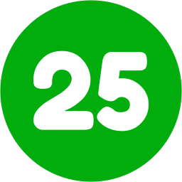 숫자 25 icon