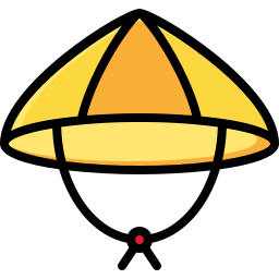 cappello di bambù icona