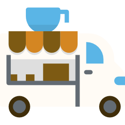 Coffee truck icon