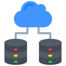 Cloud database icon