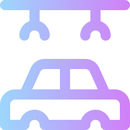 Car manufacturing icon