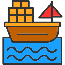 Cargo boat icon