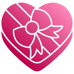 caja de corazón icono