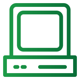 vecchio computer icona