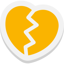 Broken heart icon