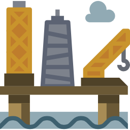 plataforma petrolera icono